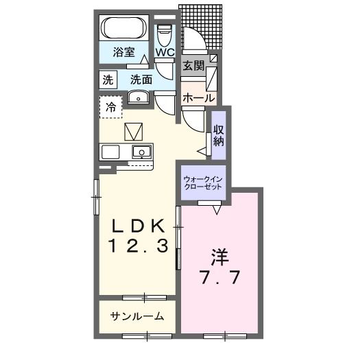 ヴィスタ　ブライト　Ｄの間取り