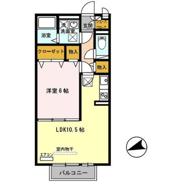 和歌山市土入のアパートの間取り