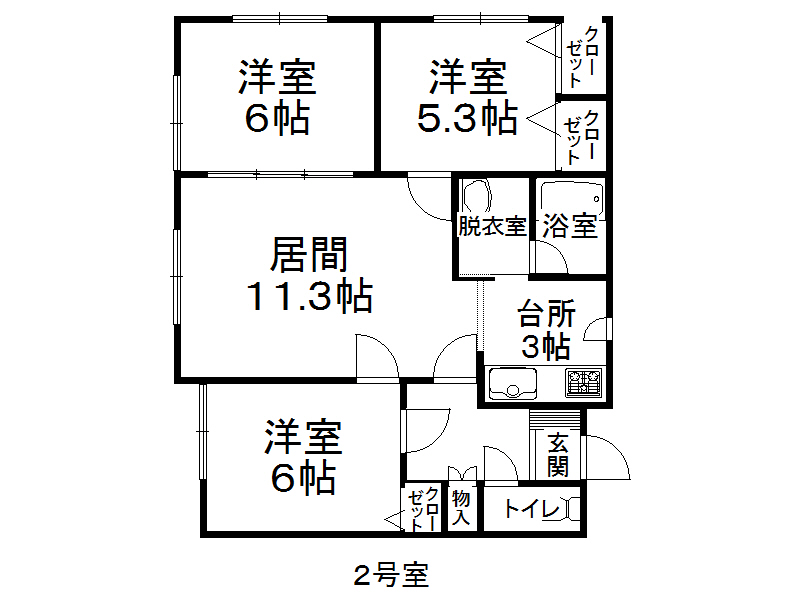 コーポ藤２の間取り