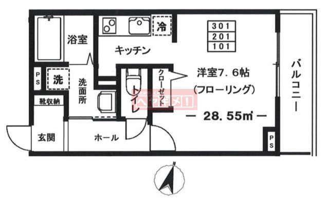 仮）シャーメゾン三宿の間取り