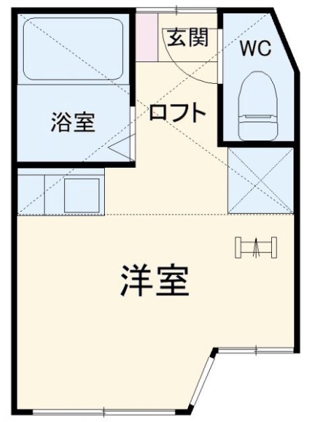 川崎市幸区紺屋町のアパートの間取り