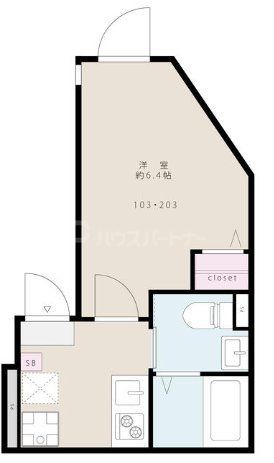 葛飾区柴又のアパートの間取り