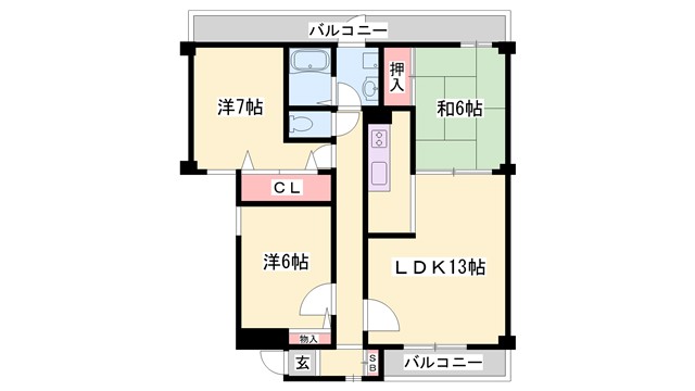 プランドール加古川の間取り