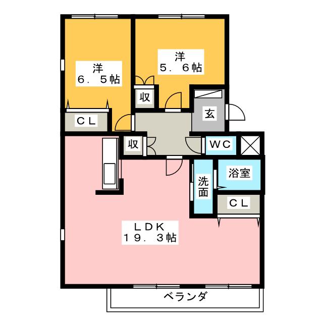 ピースフルメゾン　Ｓ棟の間取り