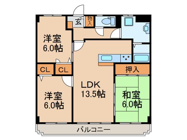 サンユウブレスの間取り