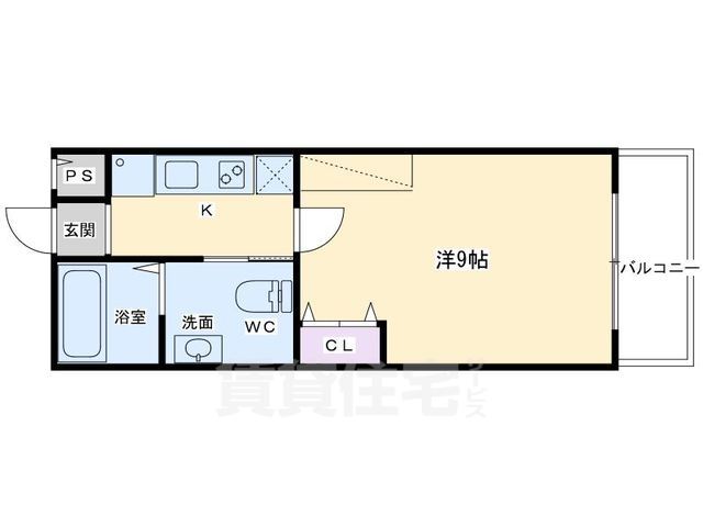 京都市上京区新猪熊町のマンションの間取り