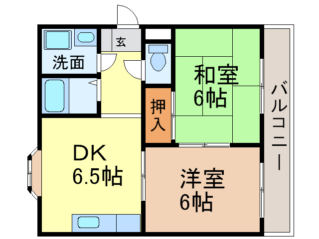 ジラソーレ塚原の間取り