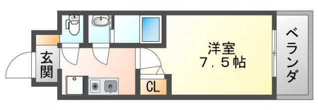 ディームス江坂の間取り