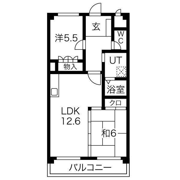 サンハイツ朝宮の間取り