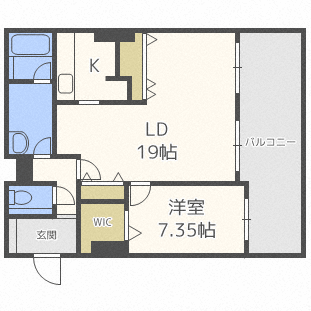 札幌市中央区南三条西のマンションの間取り