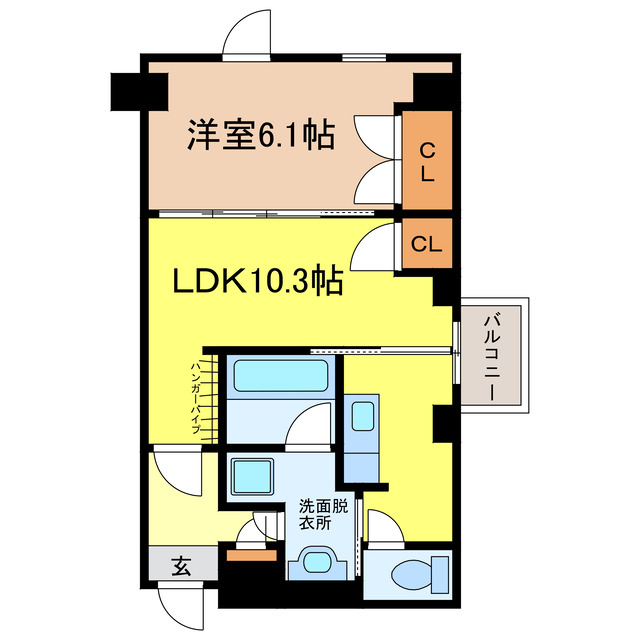 大津市粟津町のマンションの間取り