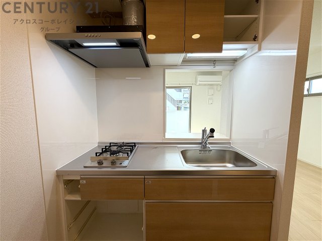 キッチン　2口ガスコンロ付きのシステムキッチンです☆