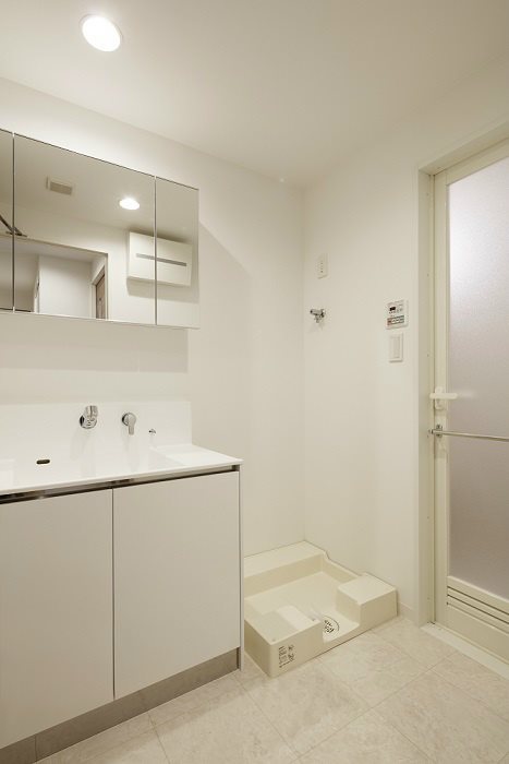 洗面設備　田町駅徒歩圏内のウォーターフロント物件！全室南向き