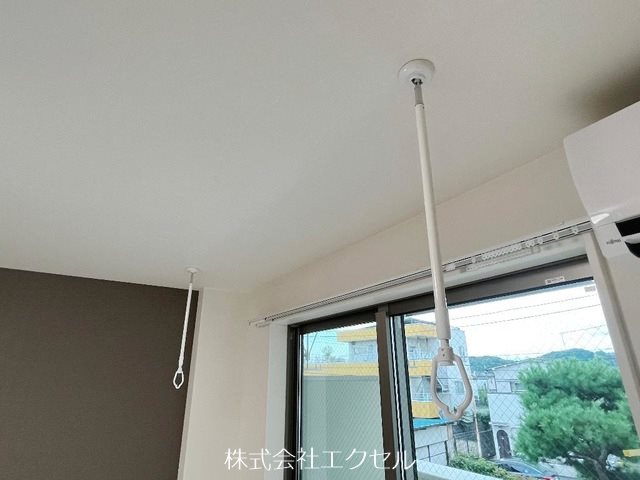 バルコニー　室内物干しもついてます♪