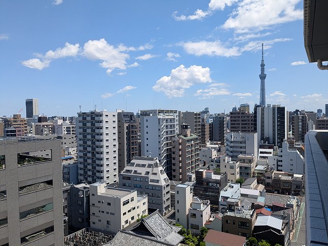 眺望　14F、スカイツリー見えます
