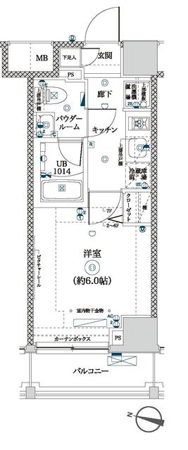 ブルーライン 吉野町駅 徒歩6分 7階建 築6年の間取り写真