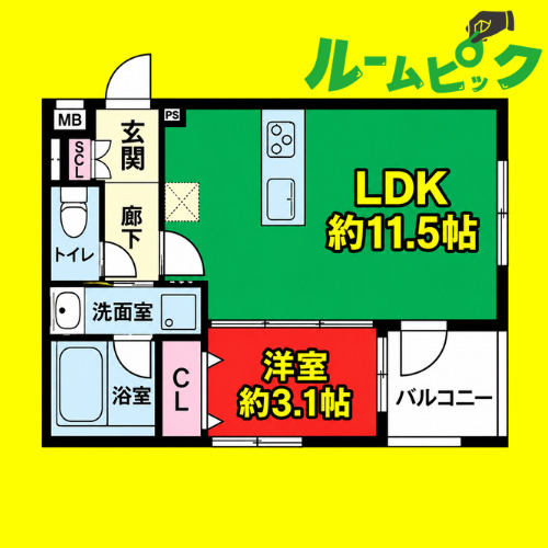 地下鉄東山線 岩塚駅 徒歩3分 3階建 新築の間取り写真