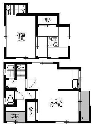 飾磨区山崎戸建の間取り写真