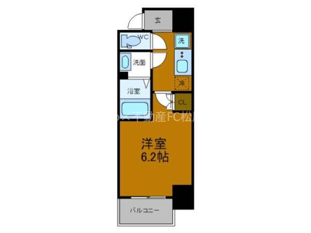 ＪＲ大阪環状線 新今宮駅 徒歩5分 10階建 築10年の間取り写真