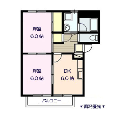 千曲市大字屋代のアパートの間取り