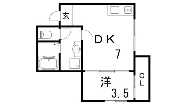 ルミエール西代B棟の間取り