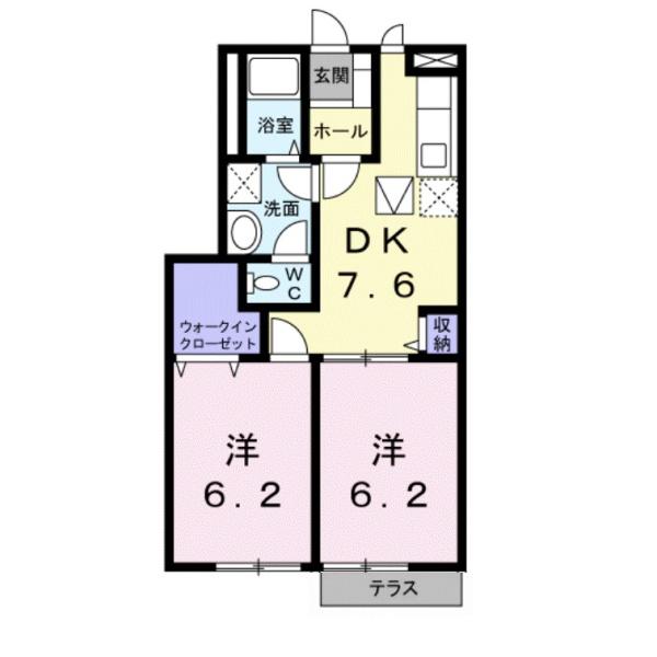 鳥取県米子市皆生５（アパート）の賃貸物件の間取り