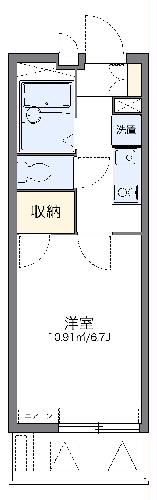 レオパレスフォンターナ老松の間取り