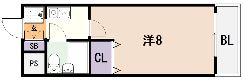 東大阪市友井のマンションの間取り