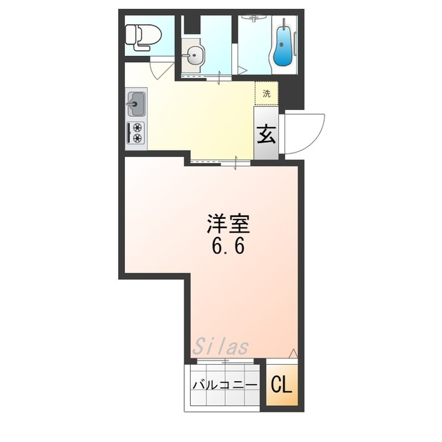 大阪市旭区新森のマンションの間取り