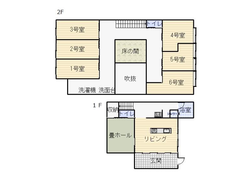 シェアハウス泰山堂の間取り