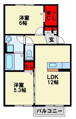 ウィットエブリ D棟の間取り