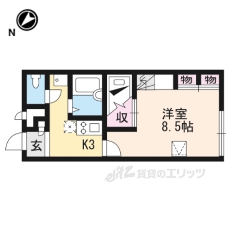 彦根市野口町のアパートの間取り