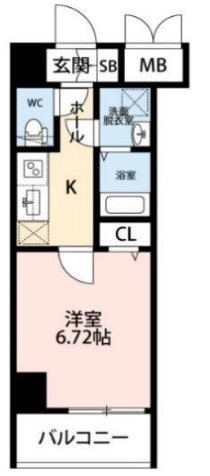 姫路市古二階町のマンションの間取り