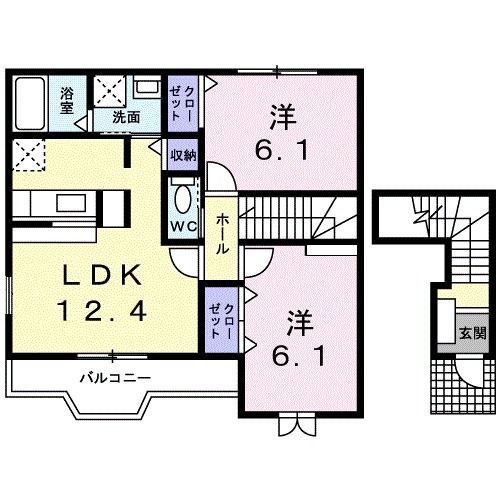 紀の川市貴志川町丸栖のアパートの間取り