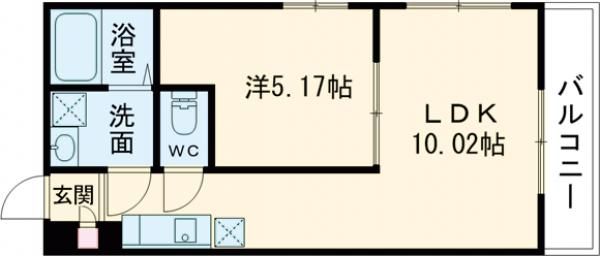 淡路市志筑のアパートの間取り