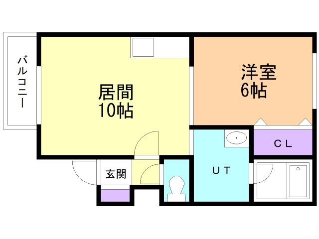 苫小牧市花園町のアパートの間取り