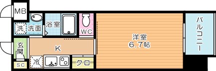 アミュゼ城野の間取り