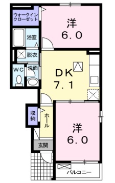 プロムナード児島　A棟の間取り