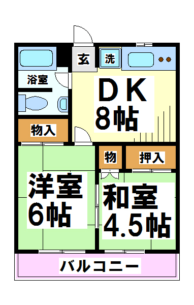 世田谷区桜上水のマンションの間取り