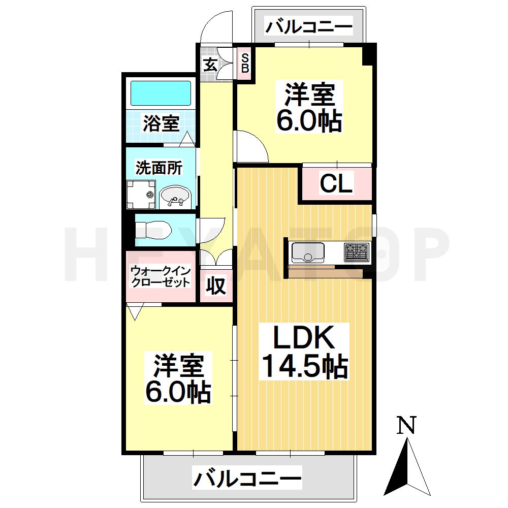 【名古屋市南区要町のマンションの間取り】