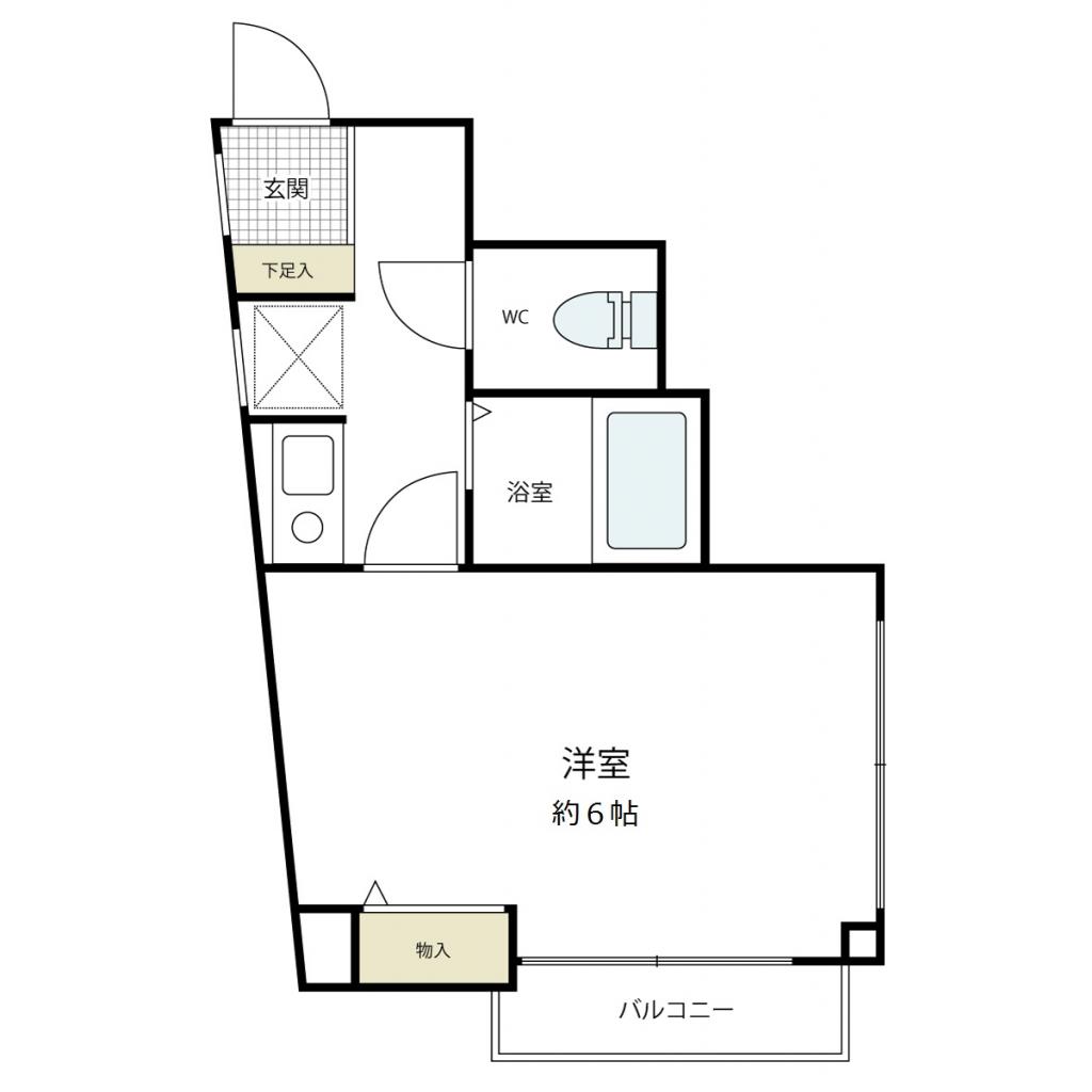 川崎市幸区南幸町のマンションの間取り