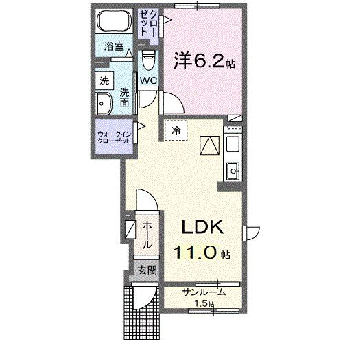 さいたま市見沼区深作のアパートの間取り