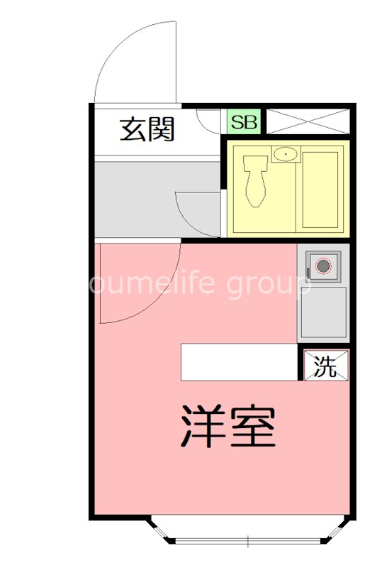 鎌倉市腰越のアパートの間取り