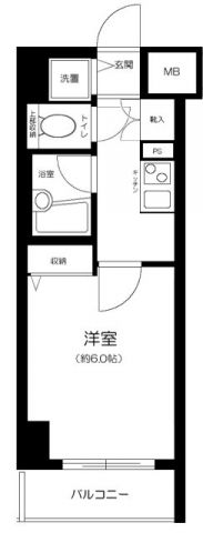 港区六本木のマンションの間取り