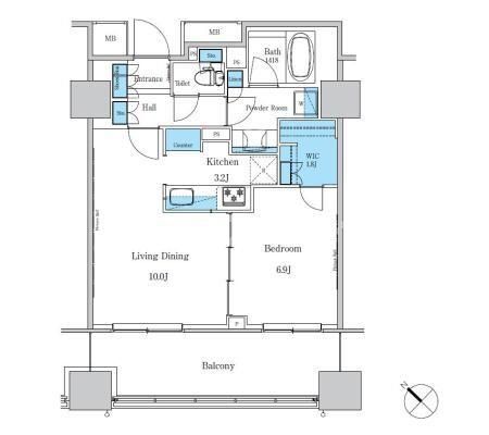 北区滝野川のマンションの間取り