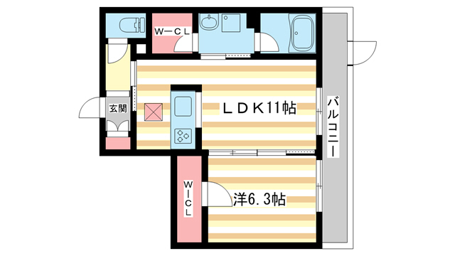 シャーメゾン三条栄の間取り