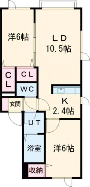 クラヴィエ北郷の間取り