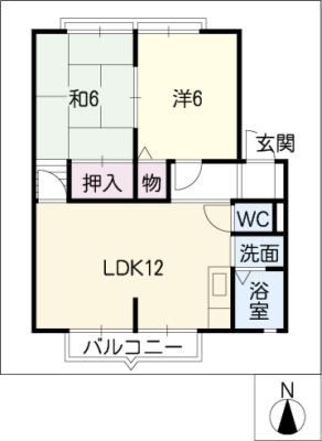 サンビレッジクレインＡの間取り