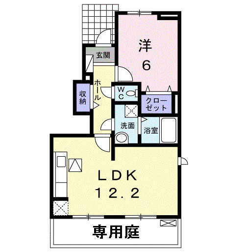 高松市国分寺町新名のアパートの間取り