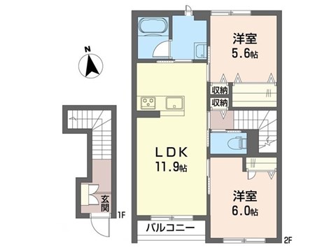 シャーメゾン　ぺスカの間取り